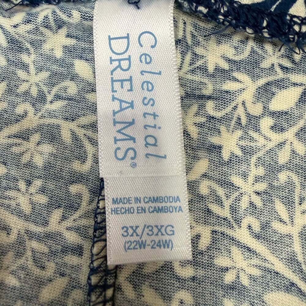 Celestial Dreams Women's Button-Front Floral Pajama Set - Picture 2 of 16